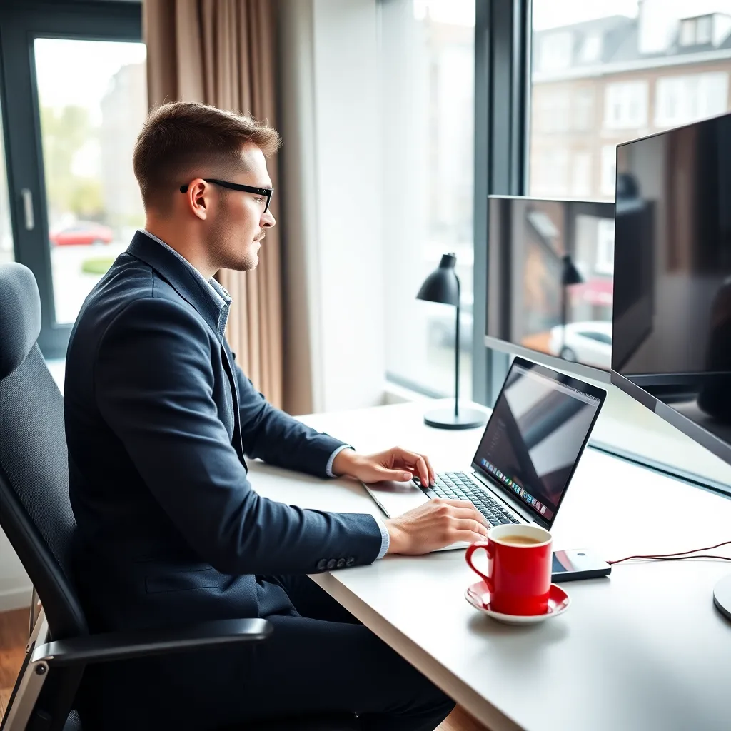 Nederlandse professionals in online vergadering over arbeidsvoorwaarden